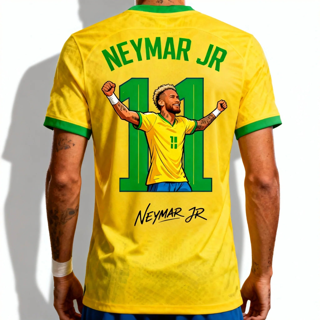 Hot Selling Neymar Commemorative Football T Shirt Men Women Kids Special Edition Soccer Jersey Quick Dry Outdoor Sports Top