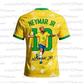 2026 Brazil Neymar Jr #10 Number Cartoon Print Signed Football Jersey T-shirt Breathable Summer Sports Stylish Kids/Adult Outfit
