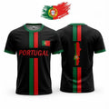 Portugal Flag 3D Printed Jersey Summer Outdoor Breathable Short-sleeved Football Training Top 2026 Men's Fan Gift T-shirt