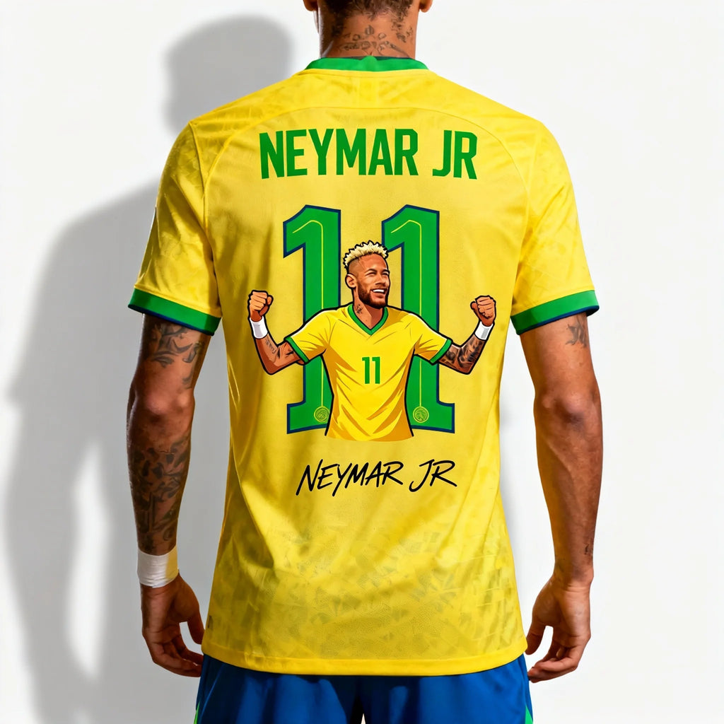 Hot Selling Neymar Commemorative Football T Shirt Men Women Kids Special Edition Soccer Jersey Quick Dry Outdoor Sports Top