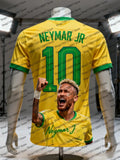 2026 Commemorative 3d Sporty Fashion T-shirt Neymar JR Jersey, Fan Training Jersey, Casual and Comfortable Parent-child Wear