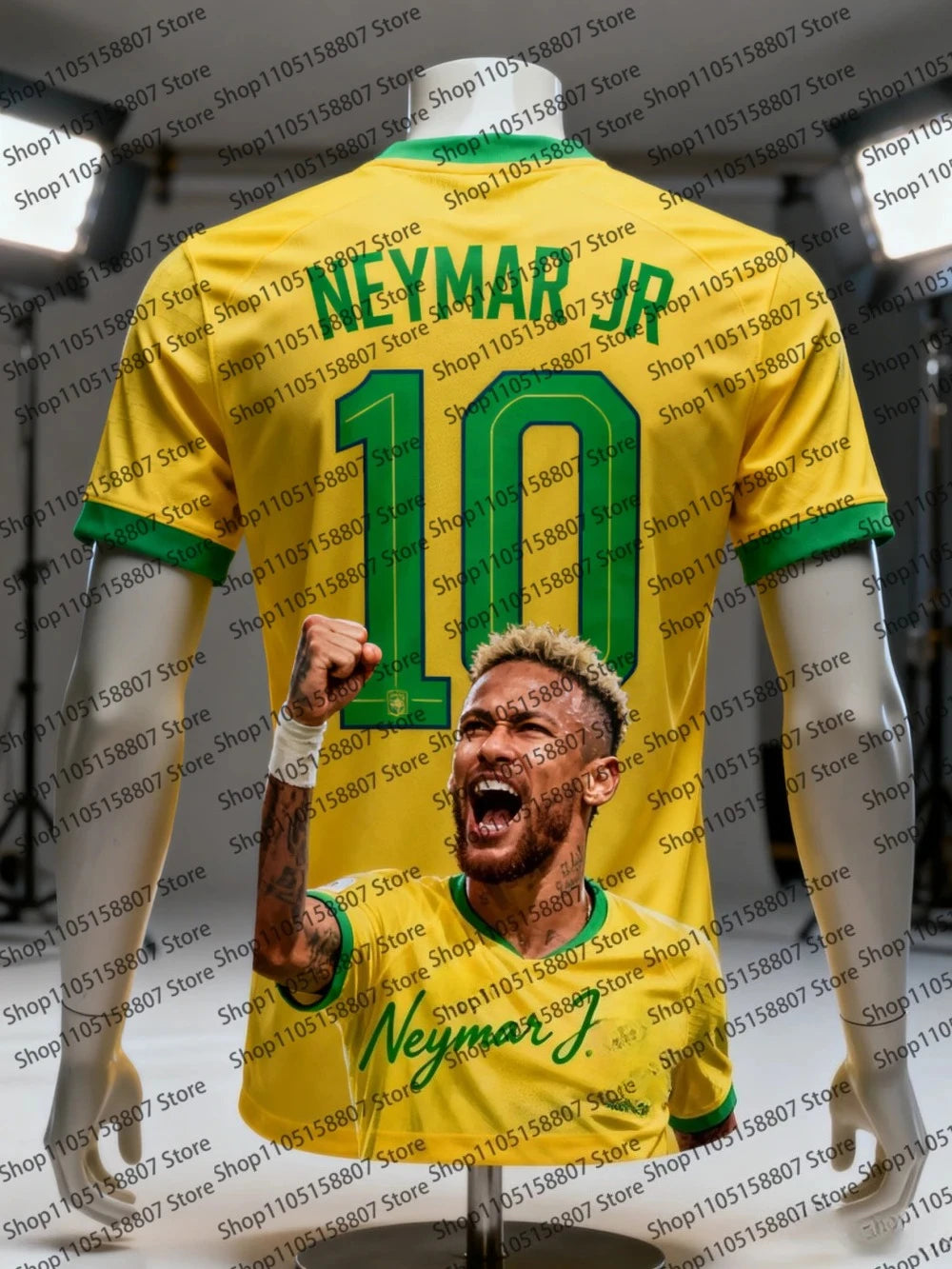 2026 Commemorative 3d Sporty Fashion T-shirt Neymar JR Jersey, Fan Training Jersey, Casual and Comfortable Parent-child Wear