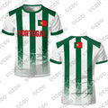 Summer New Portugal Flag Print Football Jersey For Men Women T-Shirt Outdoor Breathable Sports O-neck Tees Casual Kids Tops